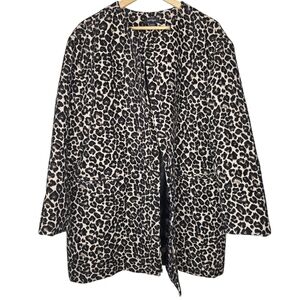 Lord & Taylor Textured Leopard Print Coat XL